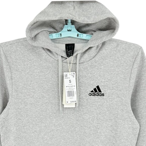 Adidas Men's Multi Sport Grey Feelcozy Hoodie Sweatshirt Size Small Regular NWT - Picture 4 of 12